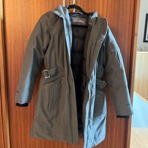 Eddie Bauer Charcoal Hooded Coat